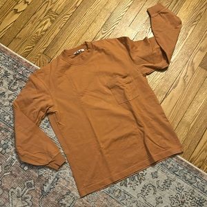 Men’s Uniqlo Long Sleeve Orange Shirt